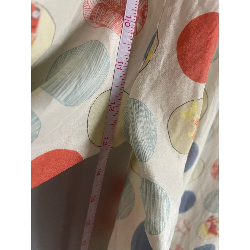 Anthropologie Silka Silk Printed Pajama Pants Bottoms Polka Dot Boho Indie Small - Picture 8 of 12